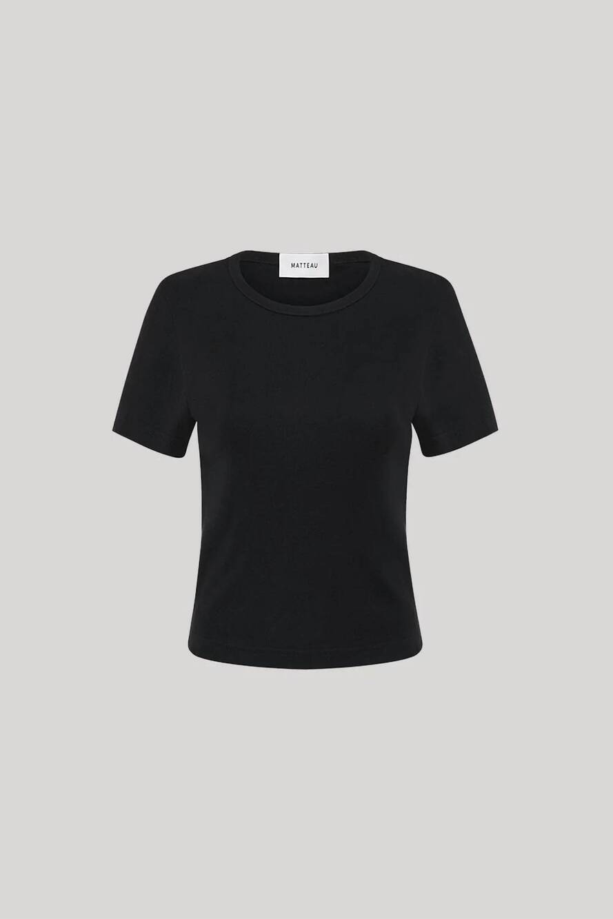 NEW MATTEAU women's baby tee in black